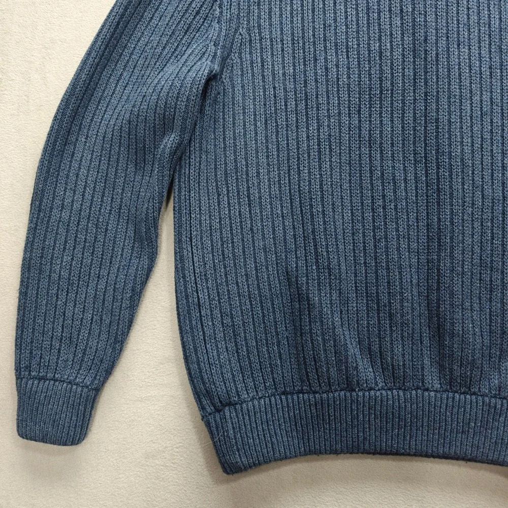 Duluth Trading Shawl Collar Sweater Mens M Ribbed Cotton Wool Blend Fisherman
